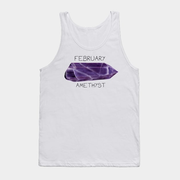 Amethyst Crystal February Birthstone Tank Top by DesignsBySaxton